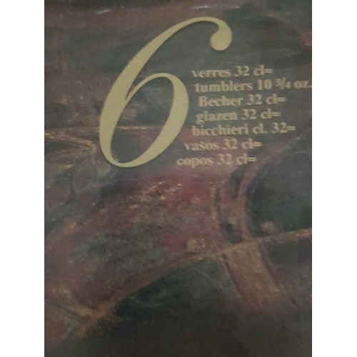 622D - Set of 'Bergerac' d'Arques Crystal Tumblers (Whisky Glasses), Original Box.  (6)