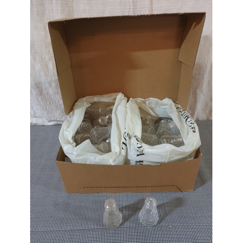 640D - Large Collection Of Vintage Cut Glass Salt & Pepper Shakers.