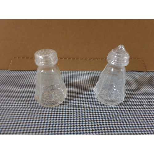 640D - Large Collection Of Vintage Cut Glass Salt & Pepper Shakers.
