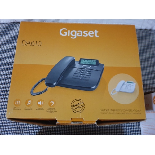 644D - 'Gigaset' Corded Analog Telephone, Together With A 'General Electric' Slim Corded Telephone. (2)