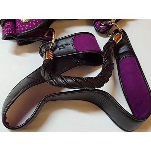 653D - French Luxury Brigitte Bardot BB Lancel Fuchsia in Velvet Handbag/Crossbody Bag, Model: BB Bucket Ba... 