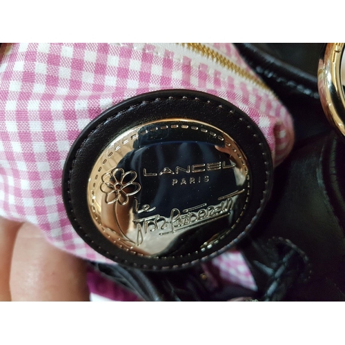 653D - French Luxury Brigitte Bardot BB Lancel Fuchsia in Velvet Handbag/Crossbody Bag, Model: BB Bucket Ba... 