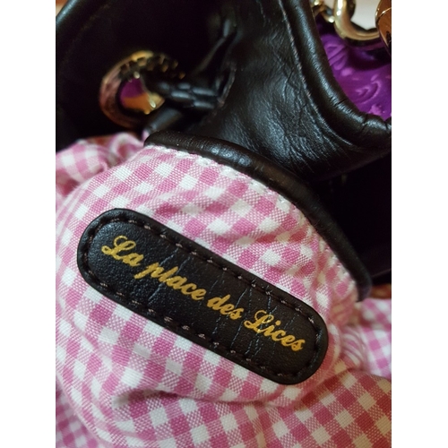 653D - French Luxury Brigitte Bardot BB Lancel Fuchsia in Velvet Handbag/Crossbody Bag, Model: BB Bucket Ba... 