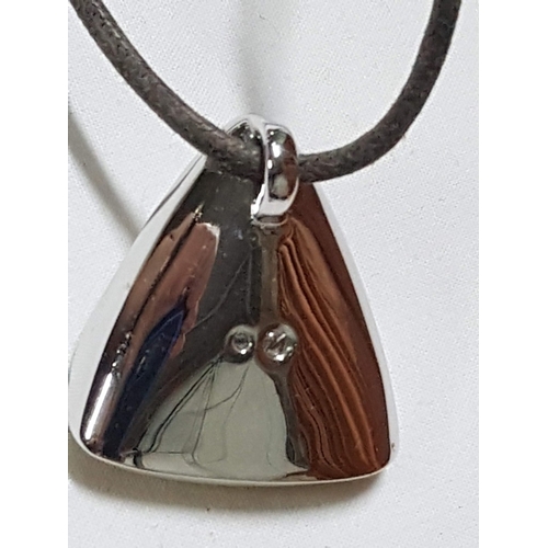 663D - Impressive Swarovski (Hallmark) Crystal And Enamel Pendant on Leather Rope.