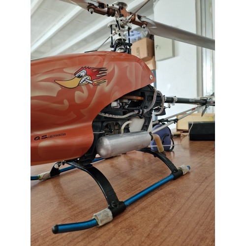 669D - Radio Controlled Nitro Helicopter, Together with Remote Control (T6EXHP Computerized Helicopter Syst... 