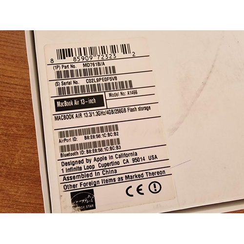 676D - Apple MacBook Air Laptop, (Model A1466), 13-inch LED Backlit Widescreen Notebook, 4GB RAM, 256GB HD,... 