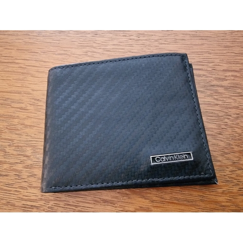 626B - Calvin Klein Black Leather Bi-Fold Wallet