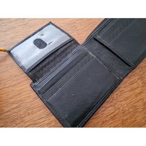 626B - Calvin Klein Black Leather Bi-Fold Wallet