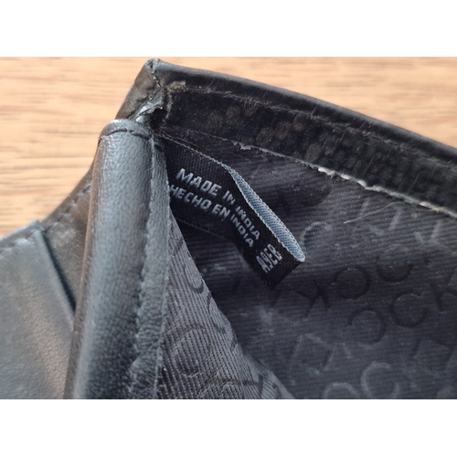 626B - Calvin Klein Black Leather Bi-Fold Wallet