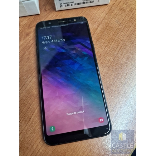 66 - 2 x Samsung Mobile Phones; Galaxy A7 and Galaxy A6+, * Both Tested and Working, Both A/F, One Screen... 