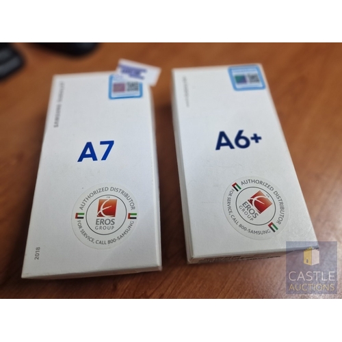 66 - 2 x Samsung Mobile Phones; Galaxy A7 and Galaxy A6+, * Both Tested and Working, Both A/F, One Screen... 