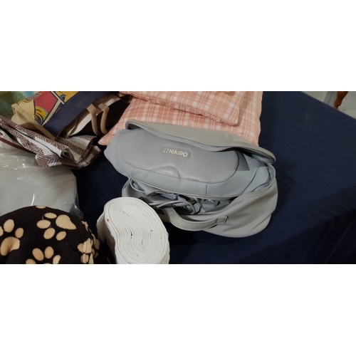 120 - Assortment Of Items, Including A Naipo Neck Massager 4 x Cushions, Curtain Tape, A Picture & Many Mo... 