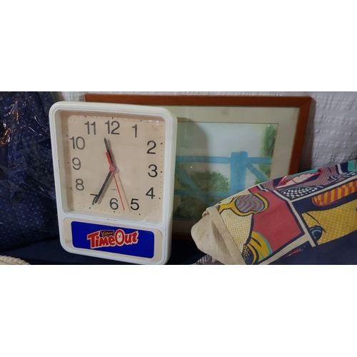 120 - Assortment Of Items, Including A Naipo Neck Massager 4 x Cushions, Curtain Tape, A Picture & Many Mo... 