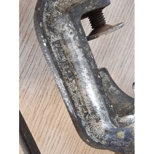 60 - Antique Cast Iron Kitchen Top Mounted Mincer, 'Porkert No. 5', (?)