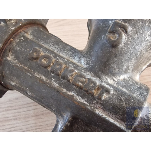 60 - Antique Cast Iron Kitchen Top Mounted Mincer, 'Porkert No. 5', (?)