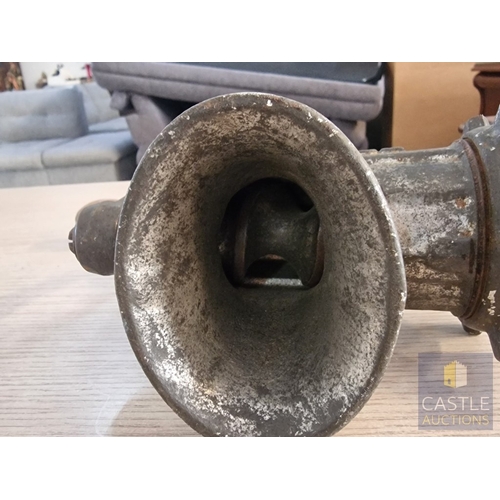 60 - Antique Cast Iron Kitchen Top Mounted Mincer, 'Porkert No. 5', (?)