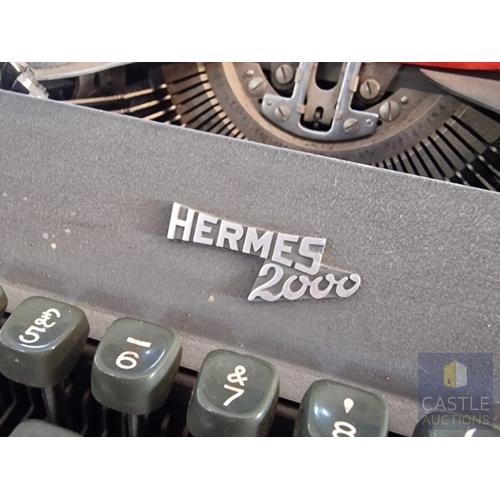 76 - Vintage 'Hermes 2000' Portable Typewriter in Carry Case