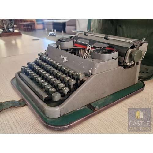 76 - Vintage 'Hermes 2000' Portable Typewriter in Carry Case