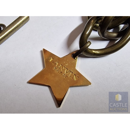 47 - LANVIN Paris, 'Altair Star Necklace', a Striking Piece with 3 x Large Crystal Set Star Shaped Pendan... 