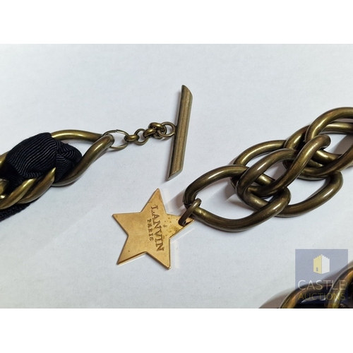47 - LANVIN Paris, 'Altair Star Necklace', a Striking Piece with 3 x Large Crystal Set Star Shaped Pendan... 