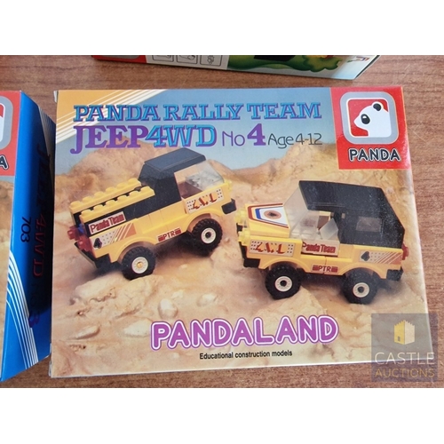 88 - Panda Toys (Greece), 1980's 'LEGO Style' Educational Building Bricks; PANDA RALLY TEAM, Jeep 4WD, No... 