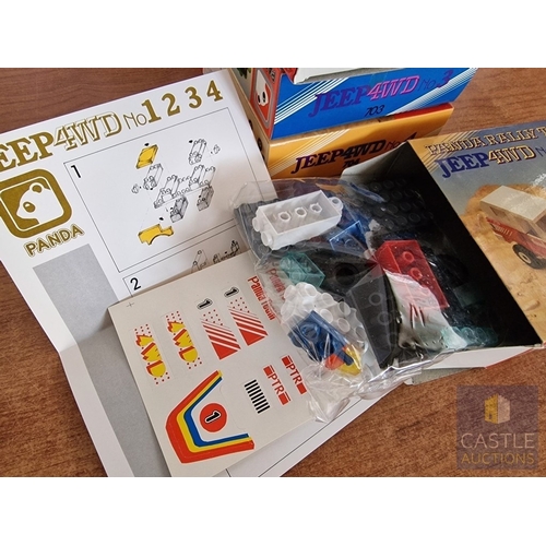 88 - Panda Toys (Greece), 1980's 'LEGO Style' Educational Building Bricks; PANDA RALLY TEAM, Jeep 4WD, No... 