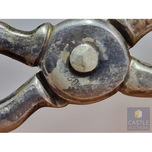 45 - Vintage Silver Pastry Tongs, (Approx. L: 19.5cm, 84g, .830 Silver)