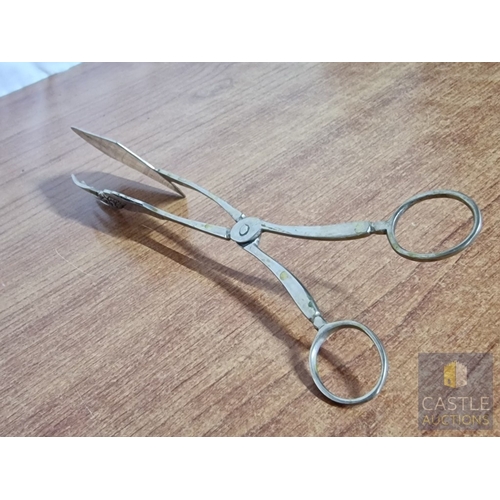 46 - Vintage Silver Pasty Tongs, (Approx. L: 24.5cm, 101g, .800 Silver)
