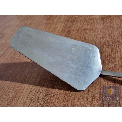 47 - Vintage Silver Cake Slice, with Floral Pattern Handle, (Approx. L: 23cm, 84g, .800 Silver)
