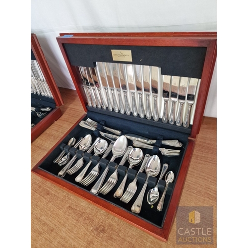 50 - 'Roberts & Dore' Silver Plated Canteen of Cutlery; 8-Place / 8-Person Set with Dinner Knives, Forks ... 