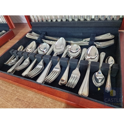 50 - 'Roberts & Dore' Silver Plated Canteen of Cutlery; 8-Place / 8-Person Set with Dinner Knives, Forks ... 