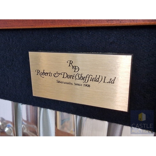 51 - 'Roberts & Dore' Silver Plated Canteen of Cutlery; 8-Place / 8-Person Set with Dinner Knives, Forks ... 