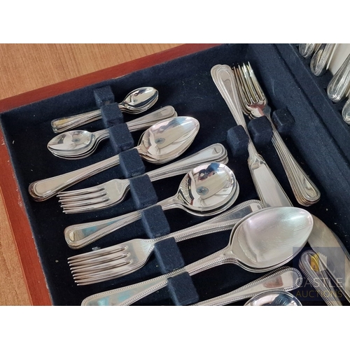 51 - 'Roberts & Dore' Silver Plated Canteen of Cutlery; 8-Place / 8-Person Set with Dinner Knives, Forks ... 