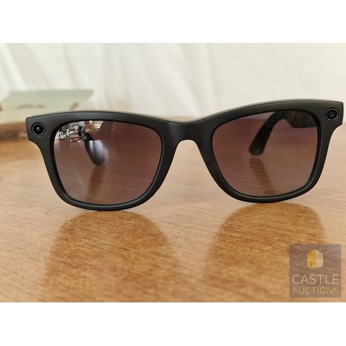 30 - Ray Ban META Wayfarer Sunglasses, (Model: RW4008),* Looks Unused * with Original Charging Case and B... 