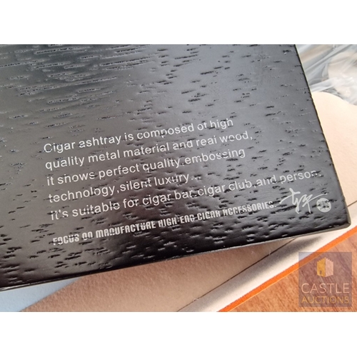 54 - JiFENG 'Cigar Presidents Sets'; An Impressive Cigar Accessory Gift Set Comprising Brass Colour Metal... 