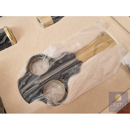 54 - JiFENG 'Cigar Presidents Sets'; An Impressive Cigar Accessory Gift Set Comprising Brass Colour Metal... 