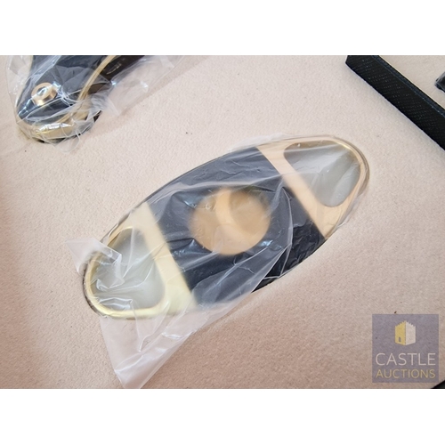 54 - JiFENG 'Cigar Presidents Sets'; An Impressive Cigar Accessory Gift Set Comprising Brass Colour Metal... 