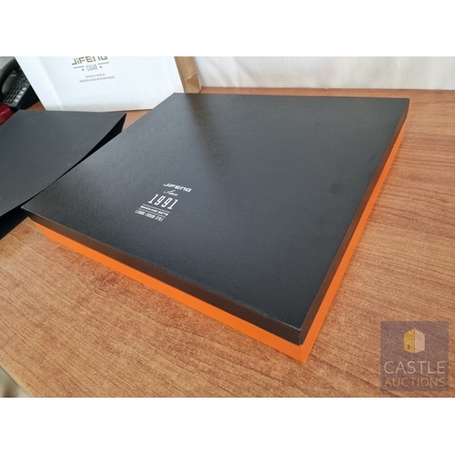 54 - JiFENG 'Cigar Presidents Sets'; An Impressive Cigar Accessory Gift Set Comprising Brass Colour Metal... 