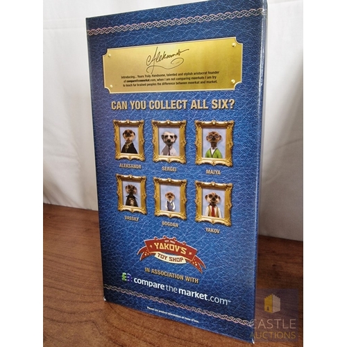 27 - 2 x Collectable 'Compare the Market' Soft Toy Meerkats Figures, in Original Boxes; Aleksandr and Ser... 