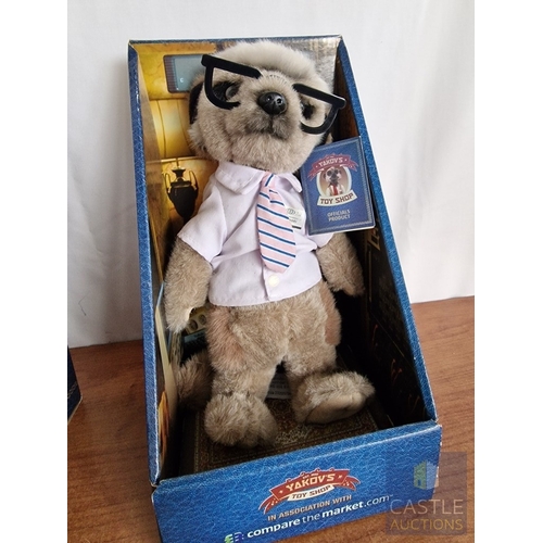 27 - 2 x Collectable 'Compare the Market' Soft Toy Meerkats Figures, in Original Boxes; Aleksandr and Ser... 