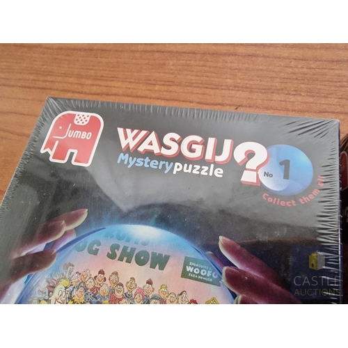 29 - 2 x WASGIJ Destiny Puzzles; Dog Show and Road Trip, Unused / Un-opened in Original Plastic, 150pcs E... 