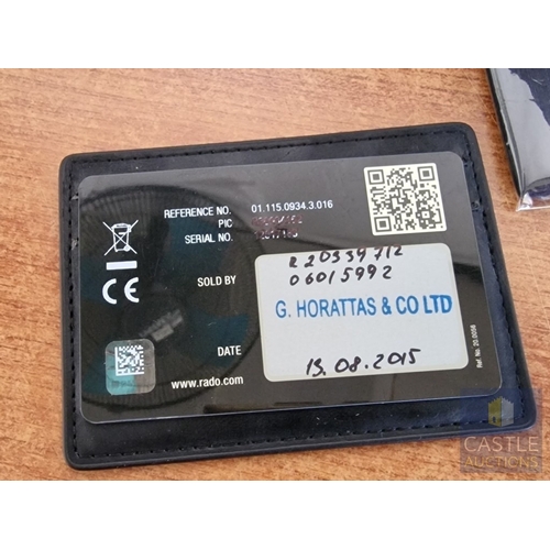 43 - RADO Diastar Jubile Ladies Wrist Watch, Stainless Steel and 18ct Gold Case with Black Face and Diamo... 