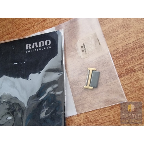 43 - RADO Diastar Jubile Ladies Wrist Watch, Stainless Steel and 18ct Gold Case with Black Face and Diamo... 