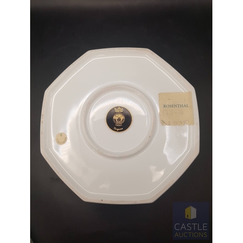67 - A Contemporary Rosenthal Studio- Line Versace Gorgona Bisque Hexagonal Trinket Box with Lid Decorate... 
