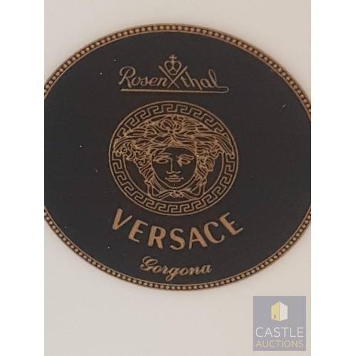 68 - A contemporary Rosenthal Studio-Line Versace Gorgona Bisque Mantel Clock, Applied to one side with a... 