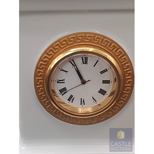 68 - A contemporary Rosenthal Studio-Line Versace Gorgona Bisque Mantel Clock, Applied to one side with a... 