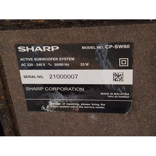 678C - SHARP Active Subwoofer System, Model: CP-SW60, Untested.