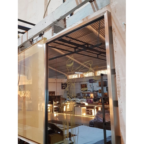 682C - Lady Justice on The Mirrored Glass, Framed (Approx. 44cm x 85cm).