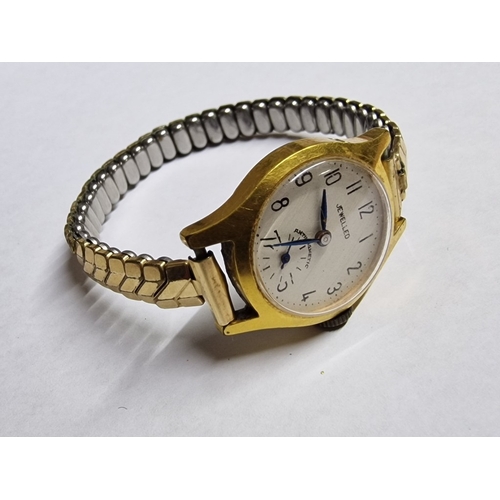 685E - 2 x Vintage Ladies Wrist Watches; 'Paragon' Swiss Made, Manual Wind, on Brown Leather Strap, and 'Je... 