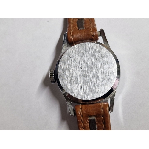 685E - 2 x Vintage Ladies Wrist Watches; 'Paragon' Swiss Made, Manual Wind, on Brown Leather Strap, and 'Je... 